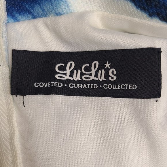 Lulu's Sexy Deep Plunge Fitted Floral Mini Dress L - Picture 5 of 6